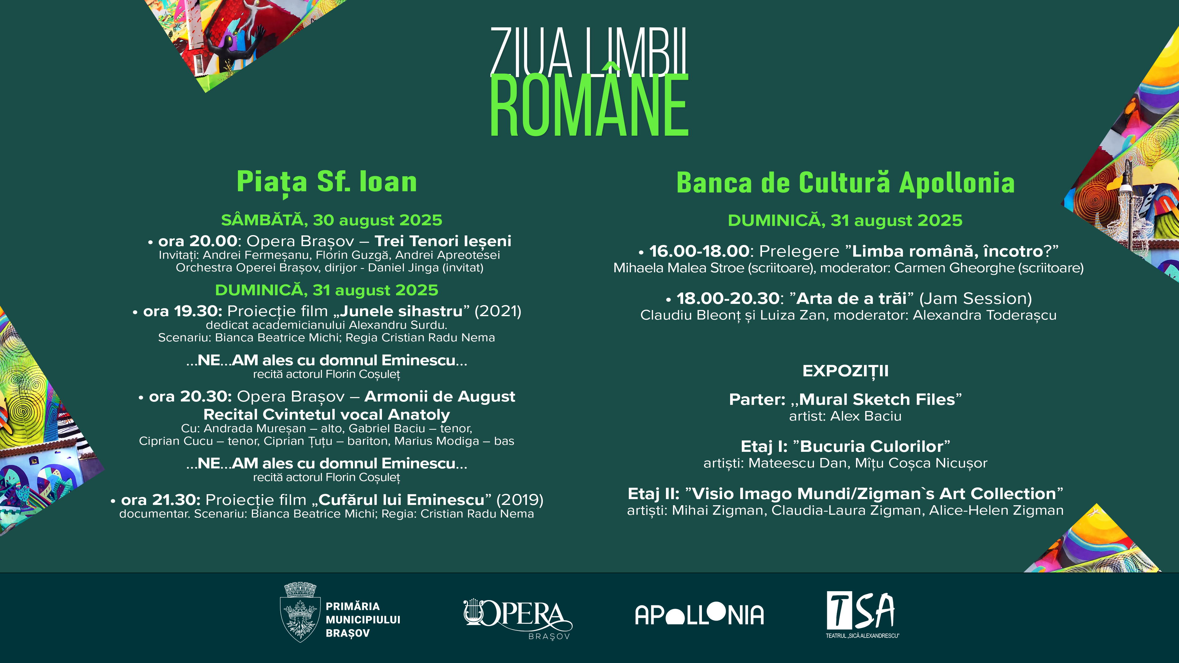 Program zilele limbii romane - Program 30-31 August 2025
