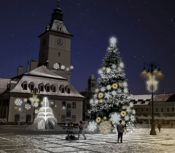 ,,Dans de vifor” - conceptul iluminatului festiv pentru „Brașov, oraș din poveste“