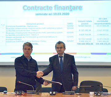 Primăria Brașov a semnat încă 5 contracte de finanțare, de aproape 110 milioane de lei