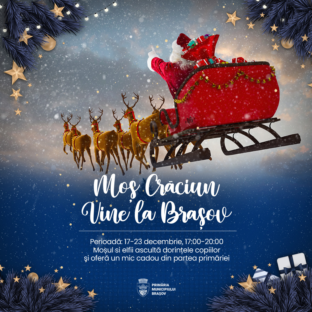 Moș Crăciun vine la Brașov