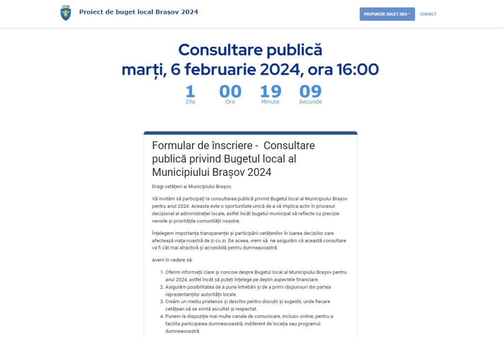 înscriere dezbatere publică