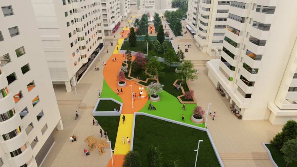 Pietonala Răcădău randare