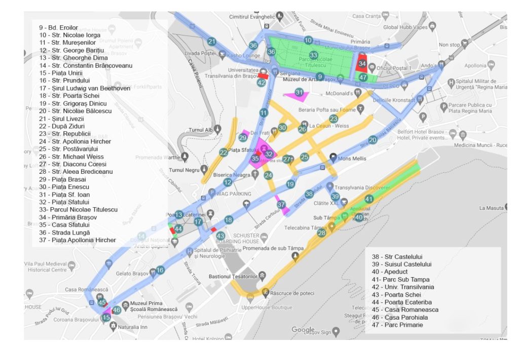 Crăciun 2025 Brașov. Bradul din Piața Sfatului va fi o surpriză extraordinar de plăcută - asigură viceprimarul Dan Ghiţă 4 harta iluminatului de sarbatoare