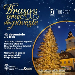 ,,Brașov, oraș din poveste” continuă cu primul dintre concertele de Crăciun transmise live pe ecranul din Piața Sfatului